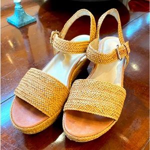 Stuart Weitzman “Barbados” Raffia Sandal